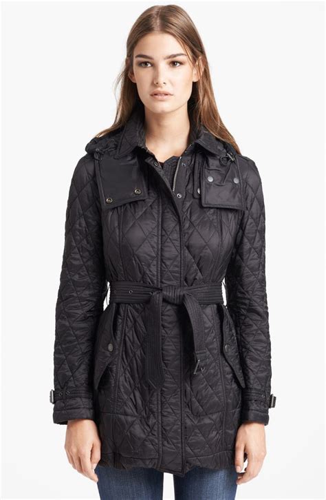 burberry finsbridge belted quilted jacket